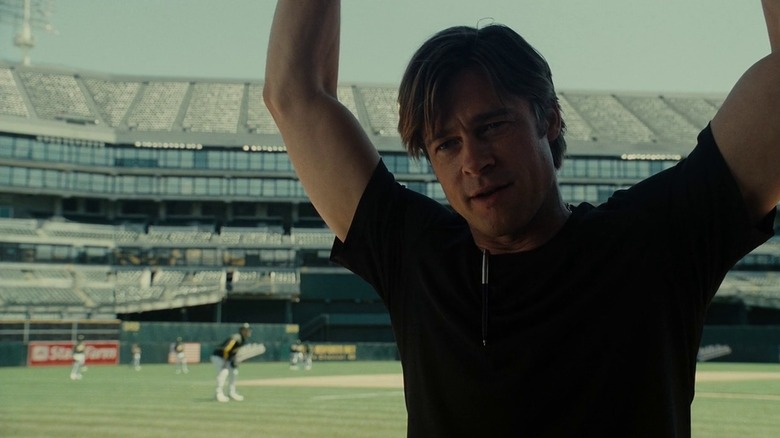 Brad Pitt listening to doubtful comments