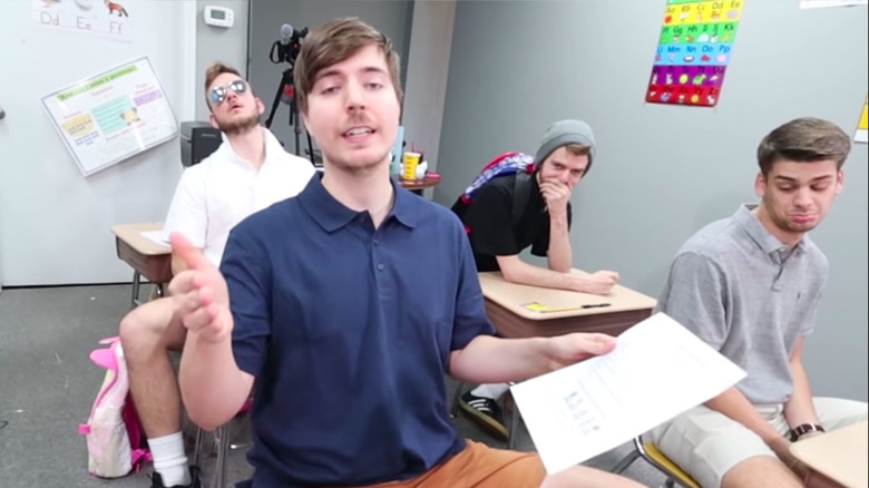MrBeast in 1st grade school desk 