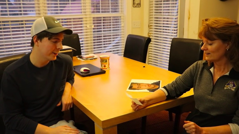 MrBeast giving his mom a check