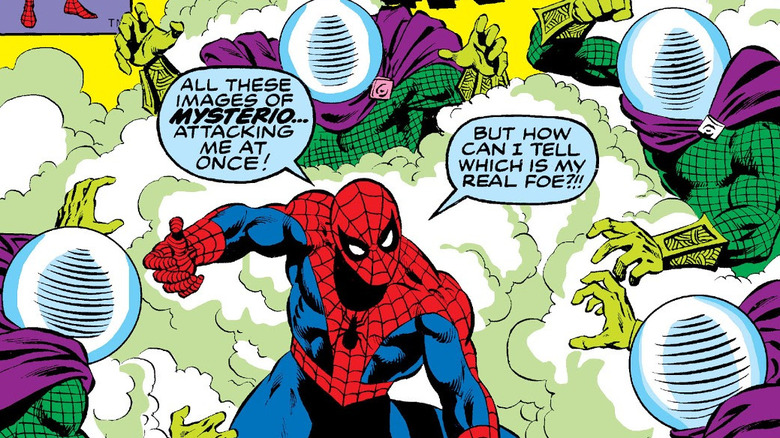 Spidey surrounded by Mysterios