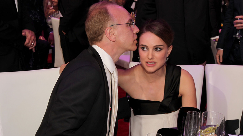 Portman's father kisses her head