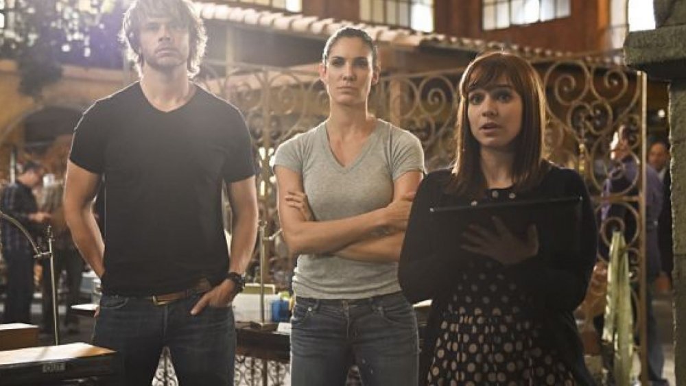 Eric Christian Olsen, Daniela Ruah, and Renée Felice Smith as Marty Deeks, Kensi Blye, and Nell Jones on NCIS: Los Angeles
