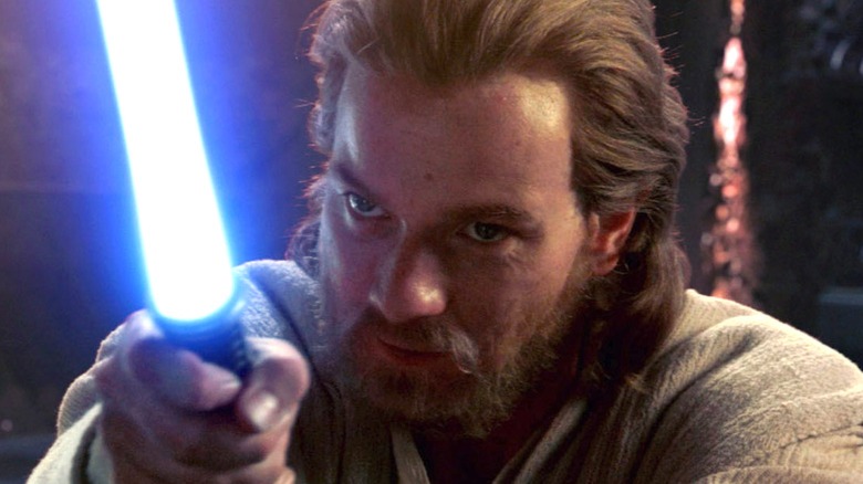 Obi-Wan with a lightsaber