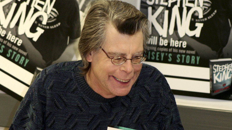 Stephen King smiling