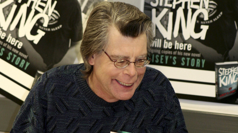 Stephen King smiling