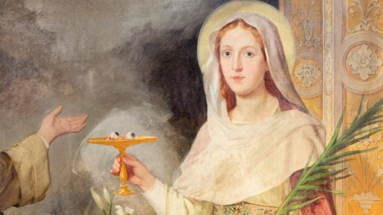 Saint Lucy with eyes on plate