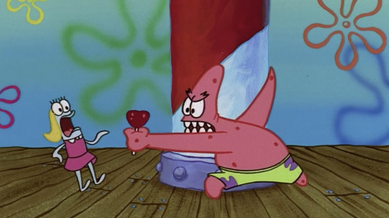 Patrick grasping sucker