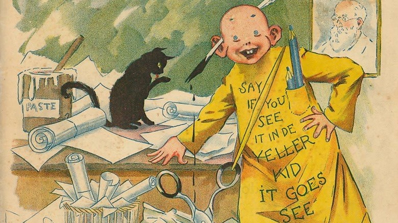 The Yellow Kid and cat