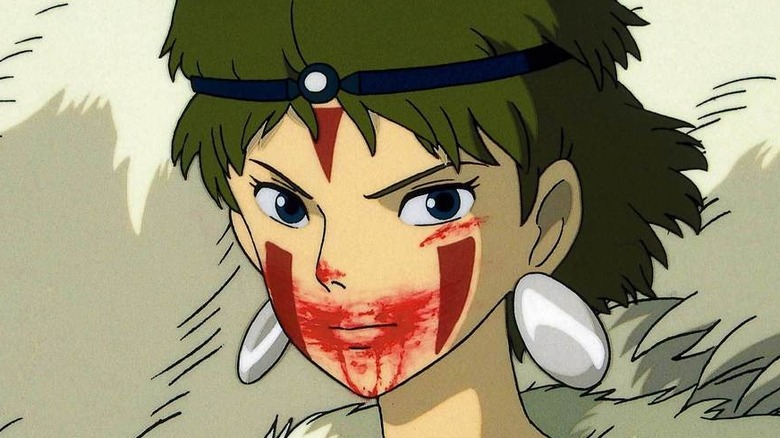 San with bloody face 