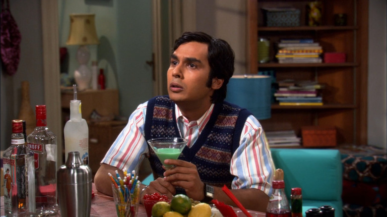 Raj with a drink