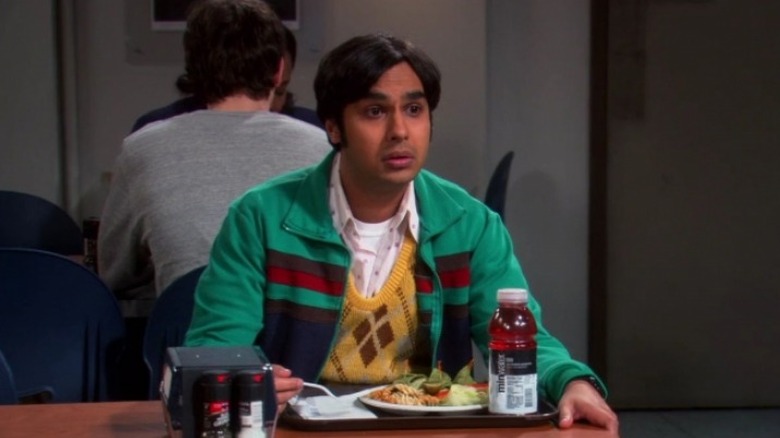 Raj eats alone