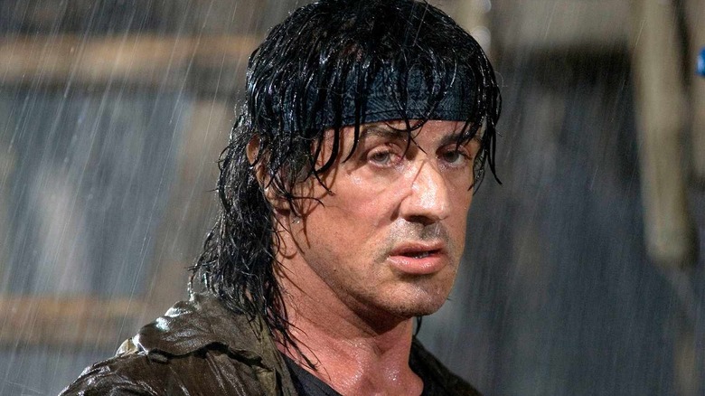 Rambo in the rain