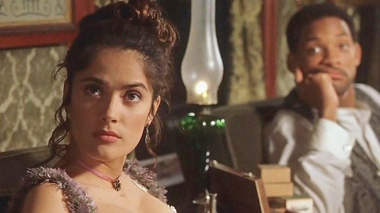 Salma Hayek and Will Smith looking at camera