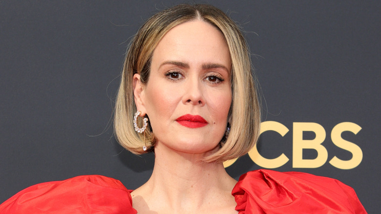 Sarah Paulson in red dress