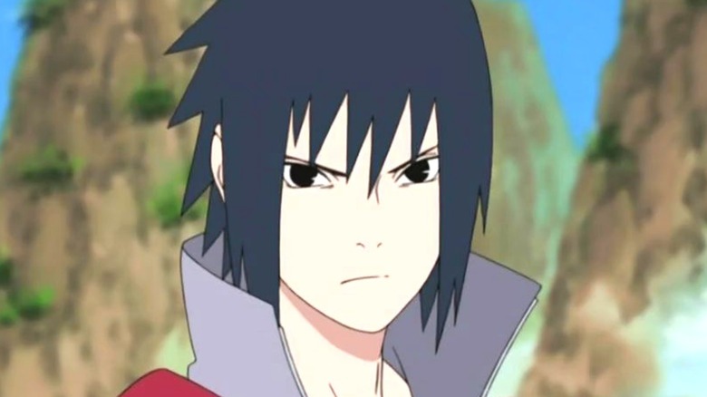 Sasuke looking angry