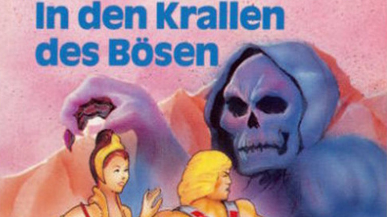 Skeletor threatening Teela and He-Man