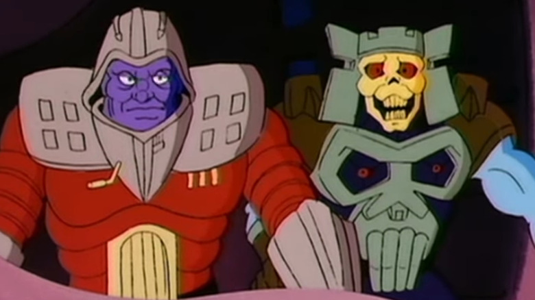 Scared Skeletor standing beside Flogg