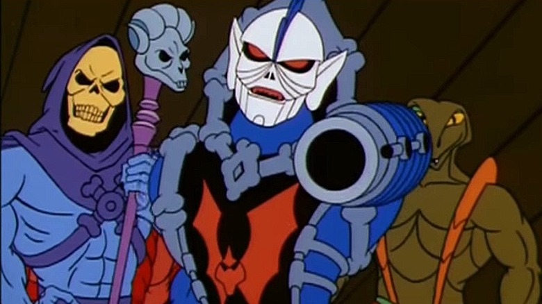 Skeletor standing behind Hordak