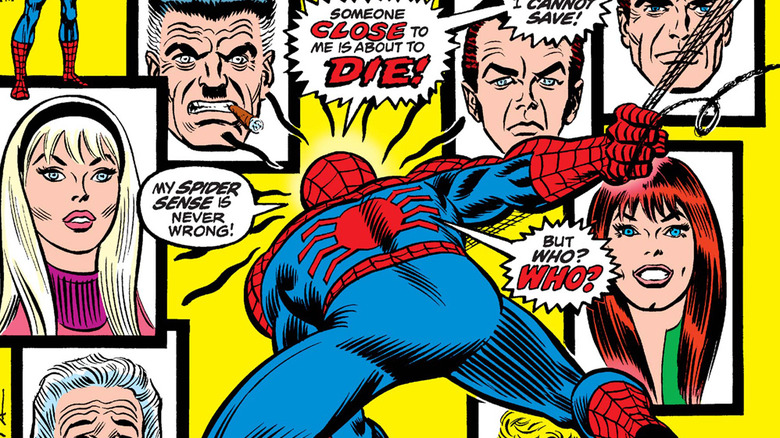 Spidey swinging on Amazing Spider-Man cover