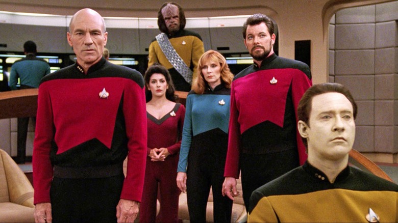 Enterprise crew on deck