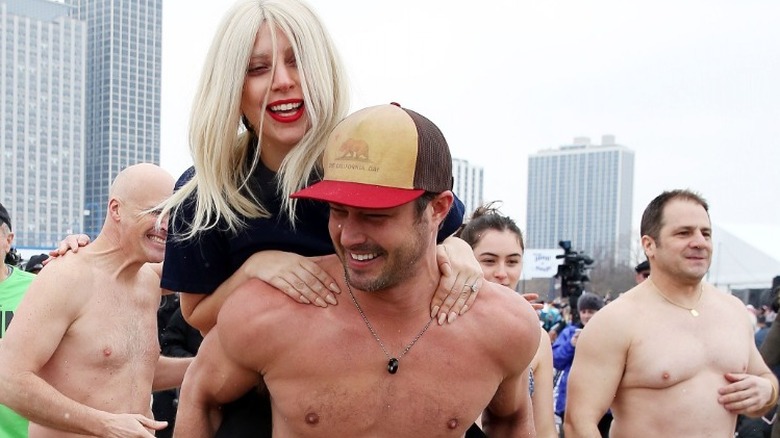 Kinney and Gaga at polar plunge