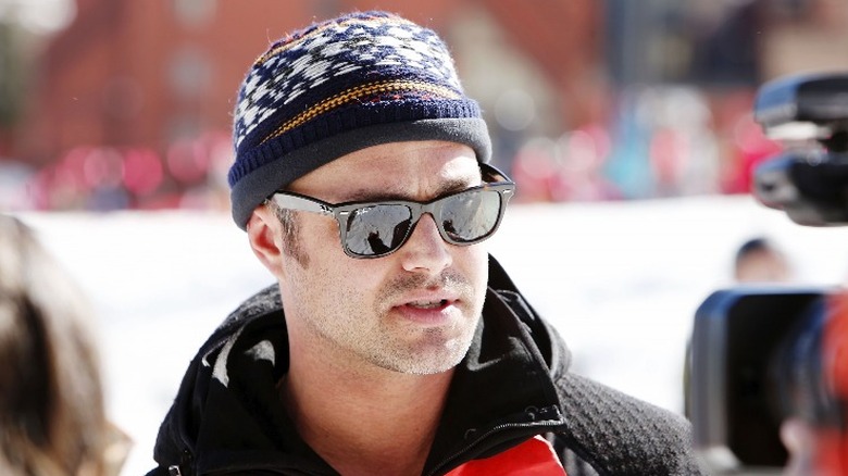 Kinney at charity ski event