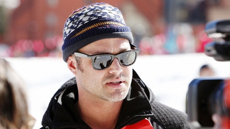 Kinney at charity ski event