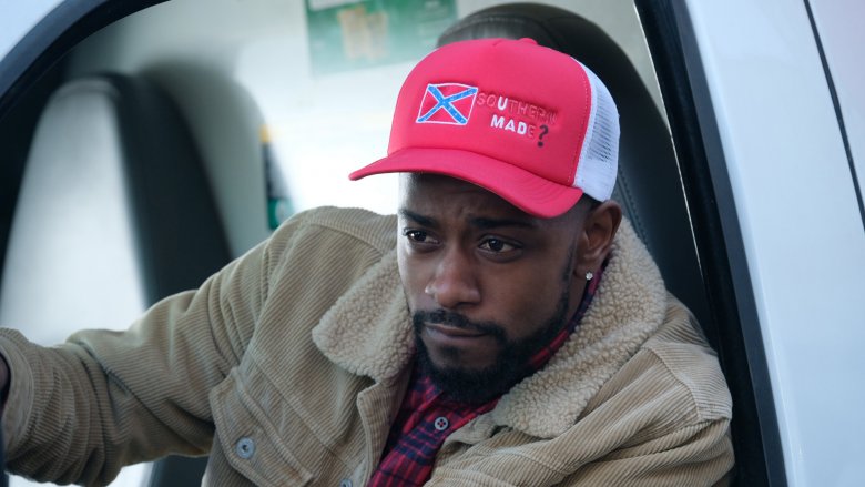 Darius wearing a red hat