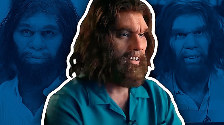 Geico Caveman on blue background 