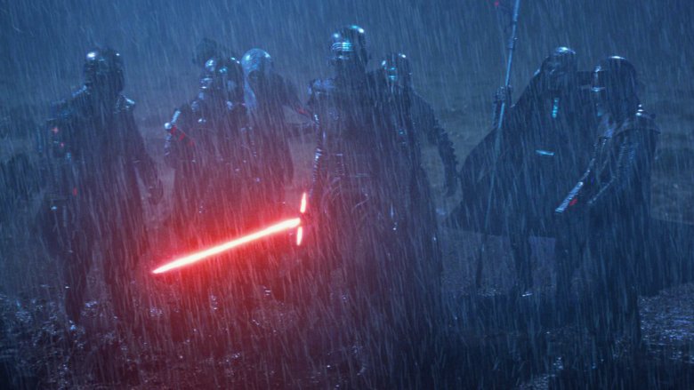 The Knights of Ren and Adam Driver as Kylo Ren in "Star Wars: Episode VII — The Force Awakens"