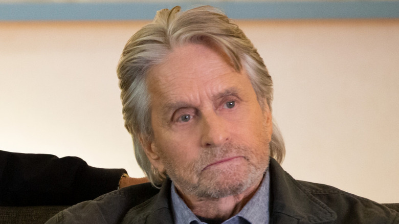 Michael Douglas broods