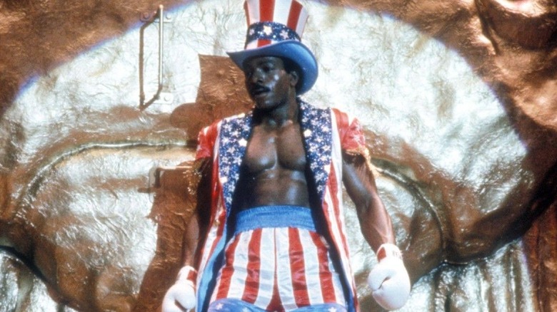 Apollo's big entrance in Rocky IV
