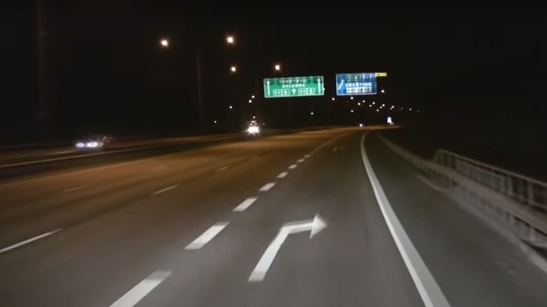 Highway at night