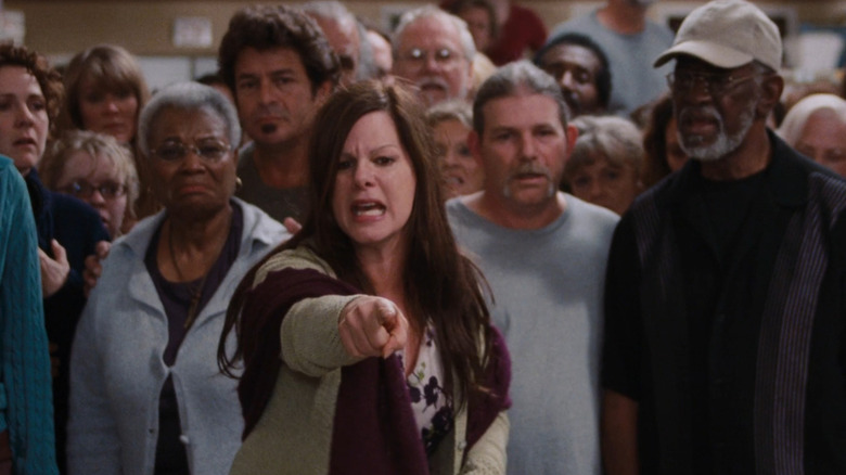 Marcia Gay Harden pointing