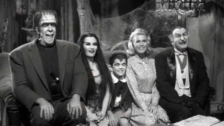 The Munsters family all laughing