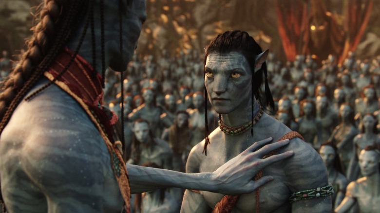 Tsu'tey welcomes Jake to the clan
