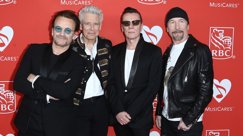 U2 members smiling