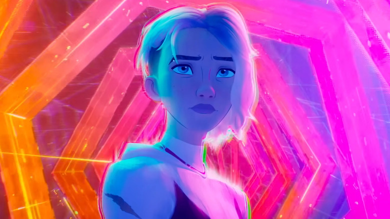 Gwen staring back at her dad