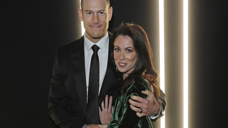 Tom Hopper and Laura Hopper at a pre-BAFTA party in 2020