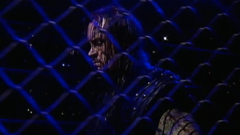 Undertaker entering Hell in a Cell for the first time