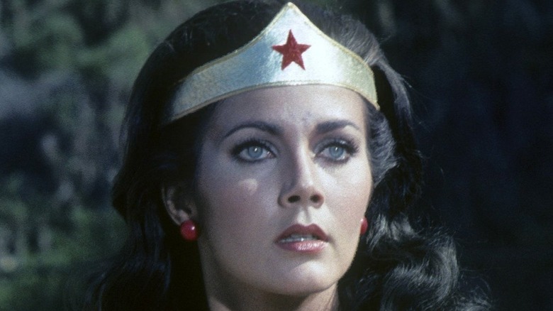 Lynda Carter in dark cave