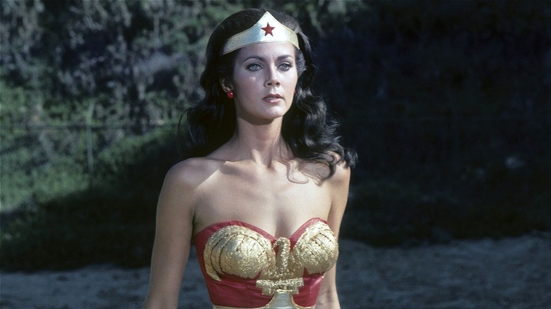 Wonder Woman standing outside looking worried (1976)