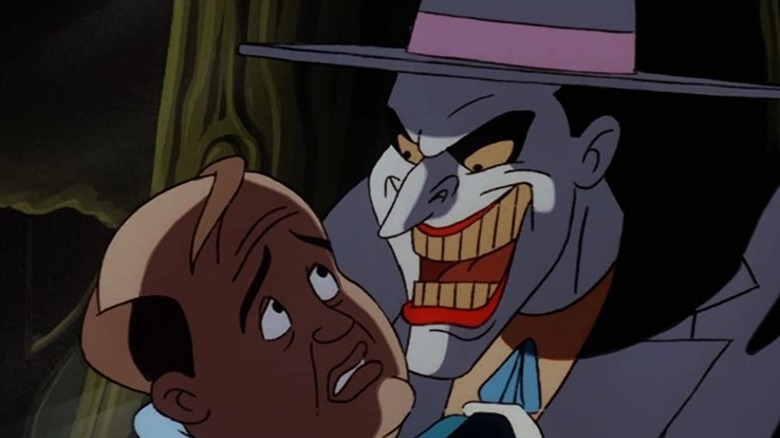 Joker maniacally laughing