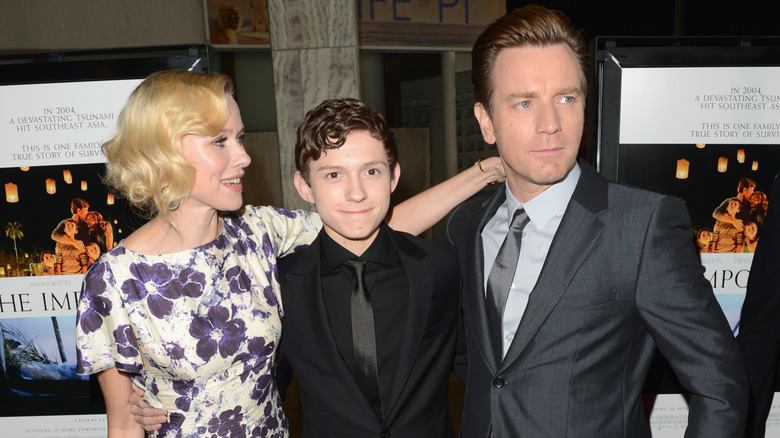 Tom Holland, Naomi Watts, and Ewan McGregor