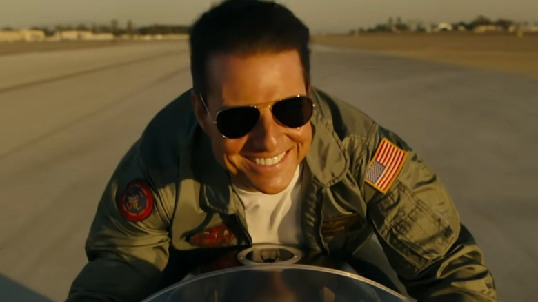 Tom Cruise smiling Top Gun: Maverick