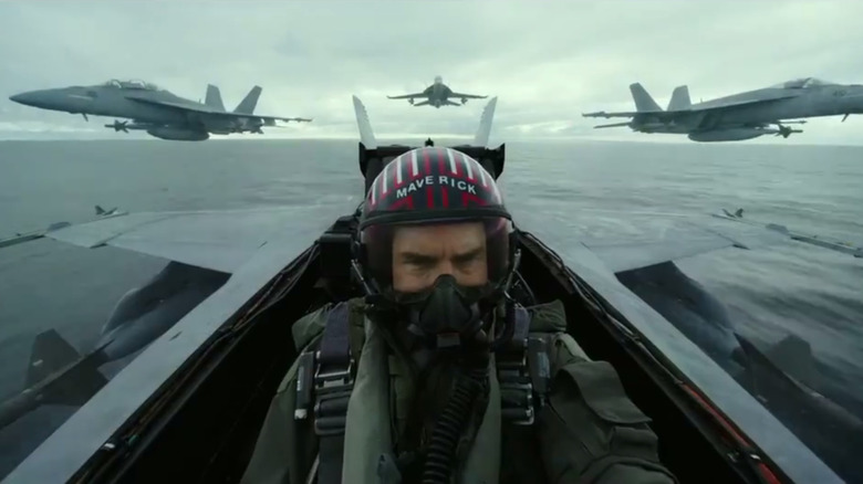 Maverick in plane