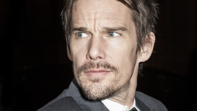 Ethan Hawke looking perturbed