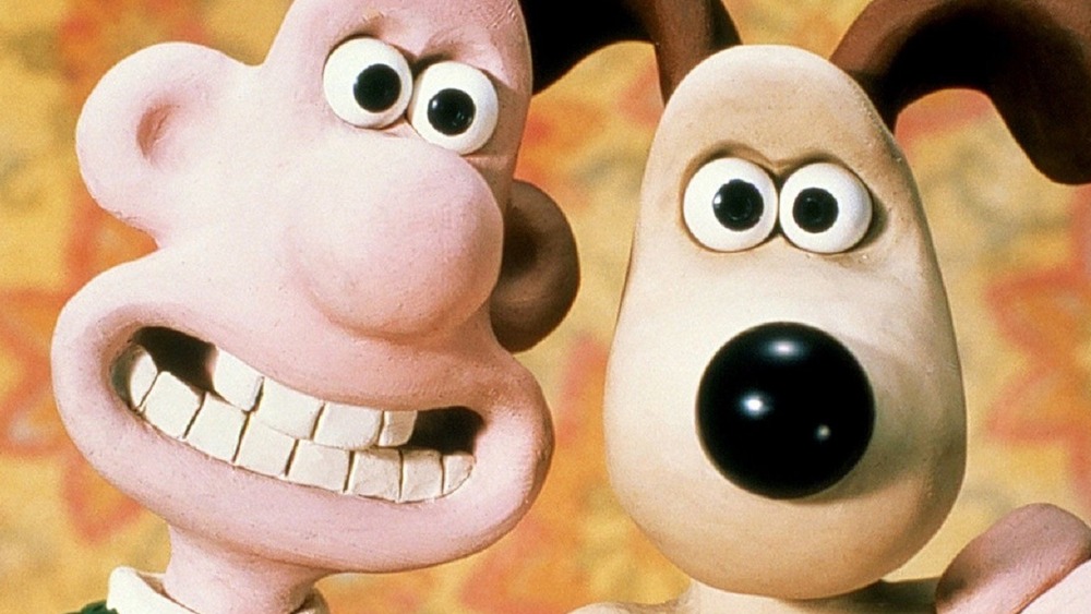 Wallace and Gromit smiling