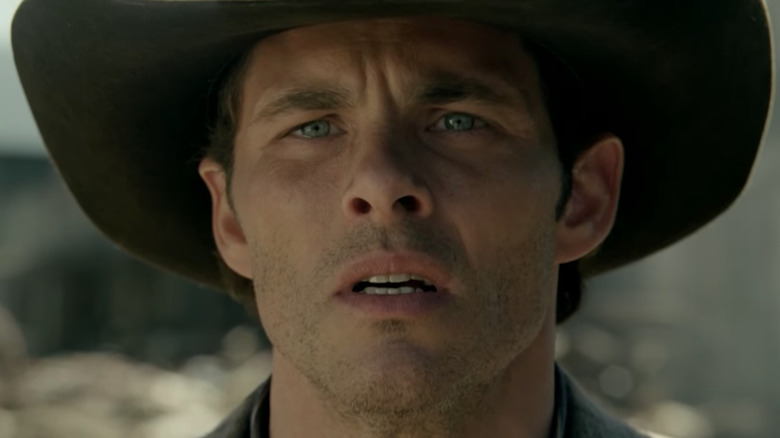 Teddy in Westworld looking stunned