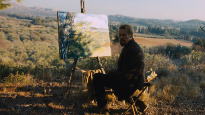 Willem Dafoe painting